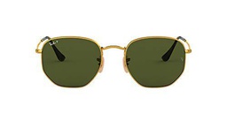 Ray-Ban Hexagonal Gafas, Oro, 51 Unisex Adulto