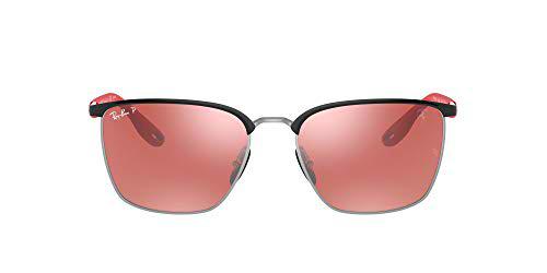 Ray-Ban 0RB3673M Gafas, Black ON Silver, 56 Unisex