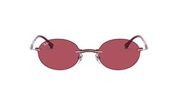 Ray-Ban RB8060-003/75 Gafas, Plata/Burdeos, 54 Unisex Adulto