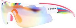 Ocean Sunglasses Alpine - Gafas de Sol - Montura : Blanco/Rojo/Arcoiris