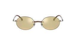 Ray-Ban RB8060 Gafas, Espejo Gris Y Marrón Claro Dorado