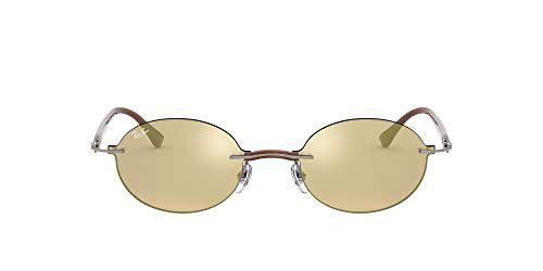 Ray-Ban RB8060 Gafas, Espejo Gris Y Marrón Claro Dorado