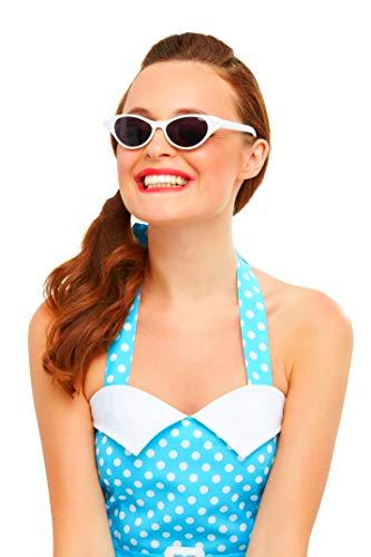 Smiffys 50768 Flyaway - Gafas de sol para mujer, color blanco