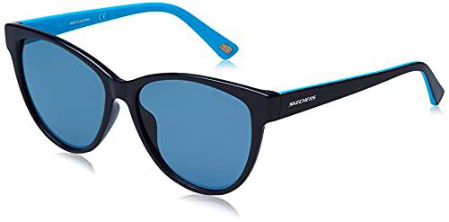 Skechers SE6125 Gafas, Negro/Azul, Talla única para Mujer