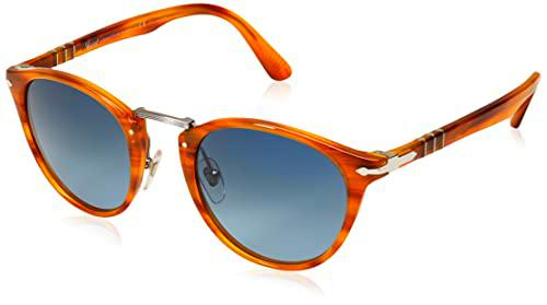 Persol Typewriter Edition Gafas de Sol, Marrón (Brown/Bluedluepolar)