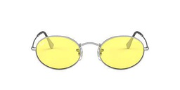 Ray-Ban Oval Gafas, Plata, 51 Unisex Adulto