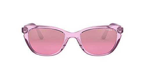 Vogue 0vo5293s Lentes Oscuros, Violeta Transparente/Violeta Claro Espejo Plateado Gradiente