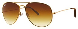 Zippo Gafas de sol unisex, color dorado, tamaño mediano