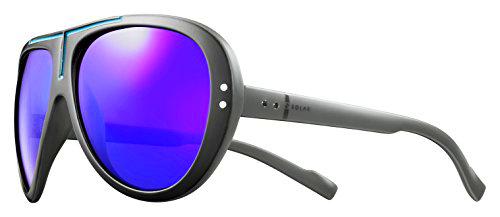 Solar Portillo Gafas de Sol para Hombre, Color Gris/Negro