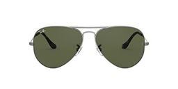 Ray-Ban Aviator Gafas, Gris, 58 mm Unisex Adulto